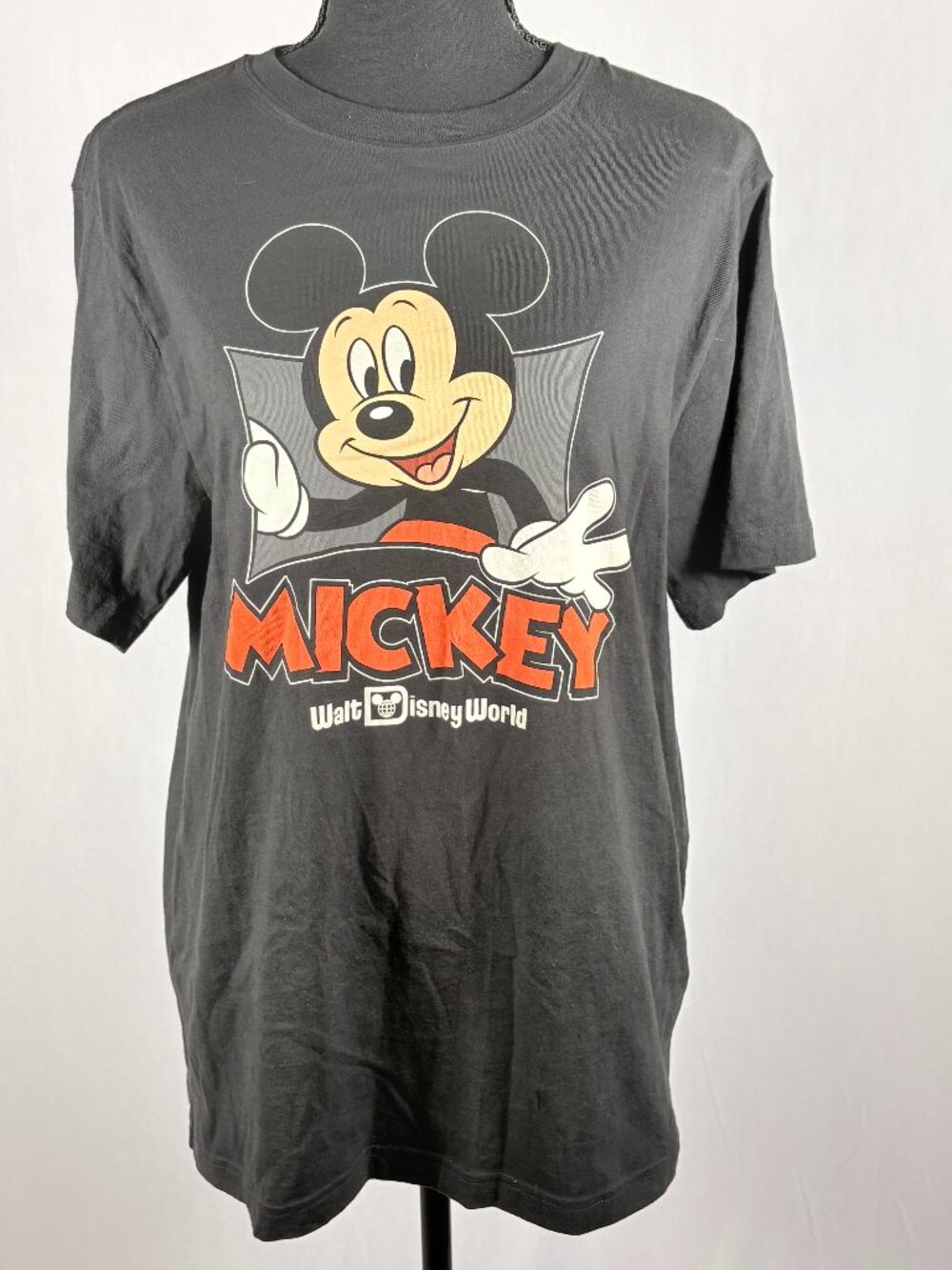 Disney | Mickey Mouse Graphic T-Shirt | Adult L | Black Walt Disney World Tee
